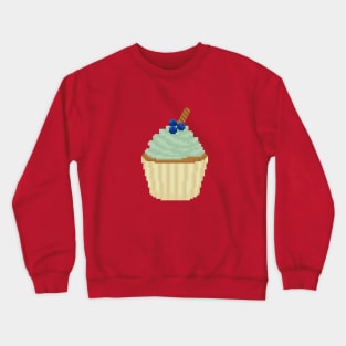 Green cupcake pixel art Crewneck Sweatshirt